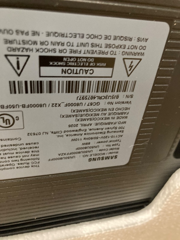 Photo 1 of **NO REFUNDS, NO RETURNS **Samsung 50-Inch Class Crystal UHD U8000F 4K Smart TV (2025 Model) Endless Free Content, Crystal Processor 4K, MetalStream Design, Knox Security, Alexa Built-in