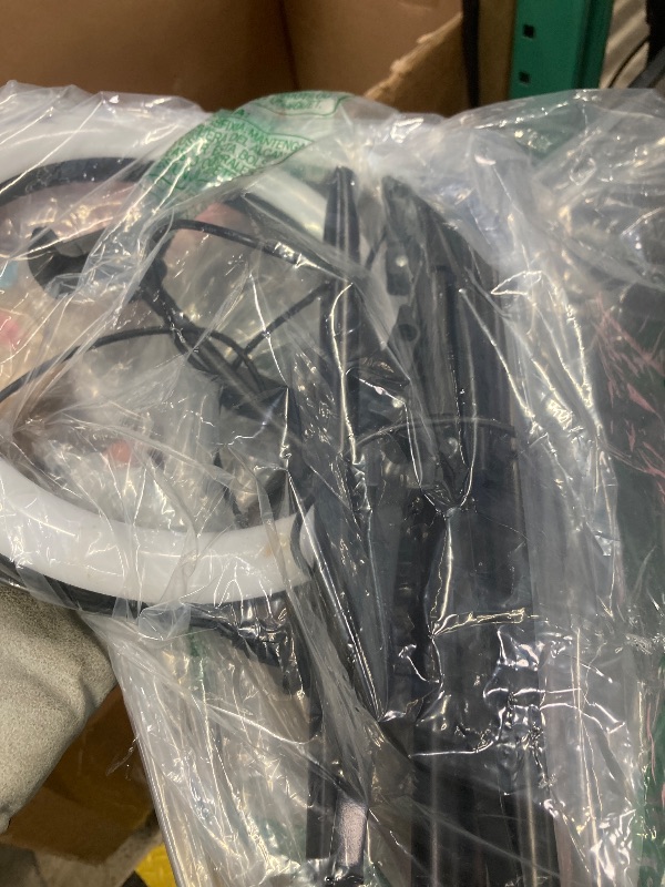 Photo 1 of ***NON FUNCTIONAL*THIS ITEM SOLD FOR PARTS ONLY***
13" Selfie Ring Light with 63" Stand and 3 Phone Holder, 53 Lighting Modes, iPad Holder, Remote, Desk Tripod, RGB Ringlight for iPhone. Vlogging Circle Led Halo Light Photo Video Kit***NON FUNCTIONAL*THIS