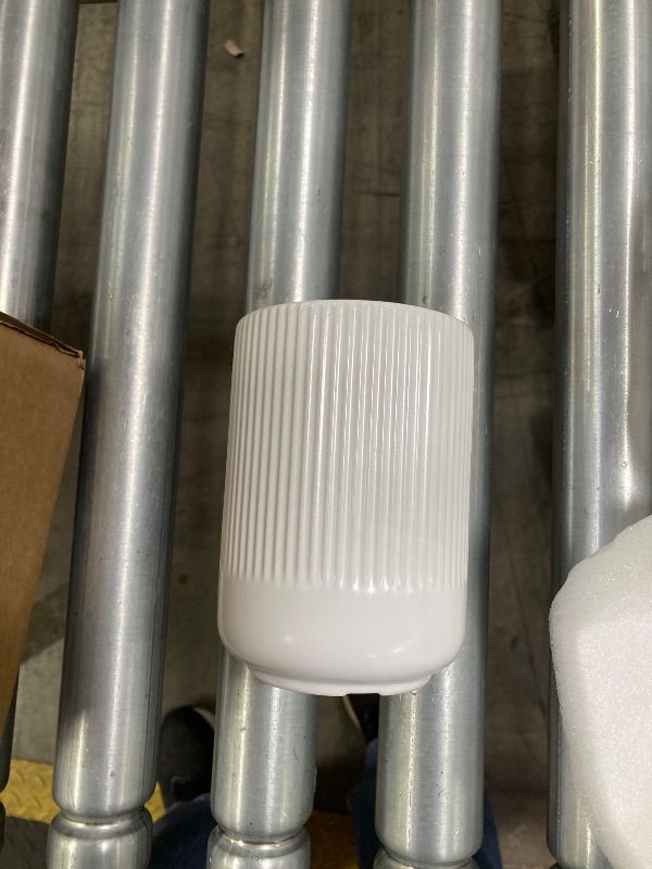 Photo 1 of ***MISSING ONE -SELLING AS IS *** LE TAUCI Utensil Holder for Kitchen Counter, 5.4" Fluted Ceramic Utensil Crock Organizer for Countertop, Heavy Large Holder for Spatulas, Spoons, ONE ONLY, White, Kitchen Counter Decor