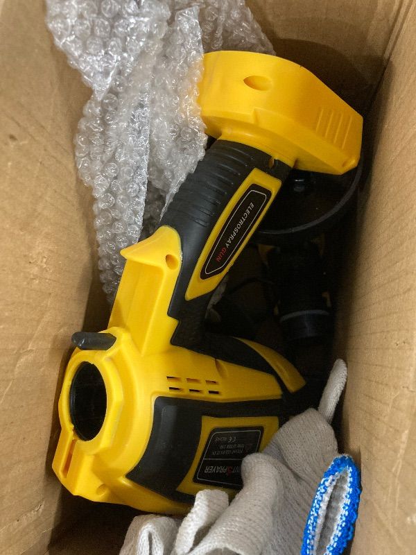 Photo 1 of ***MISSING PIECES -SELLING AS PARTS ONLY*** Cordless Paint Sprayer 3 Adjustable Spray Modes, Spray Paint Gun with 1400ML Container, Handheld Paint Sprayer for House Painting Furniture Cabinets Fence Wall
