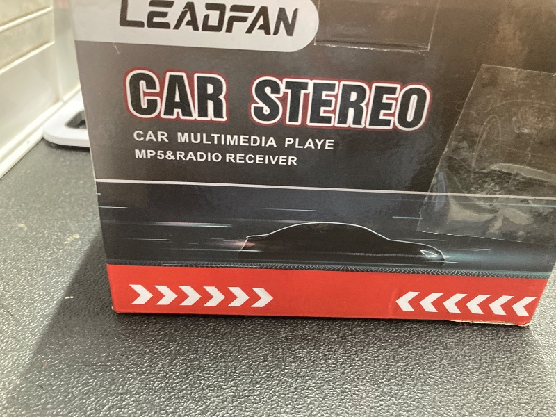 Photo 1 of **MISSING CONNECTORS***Leadfan Double Din Car Stereo Radio Support Apple Carplay&Android Auto, 7inch HD Touchscreen Double Din Radio with Bluetooth, Car Audio Receivers, Camera, MirrorLink, FM Radio, 2 USB/TF/AUX/Subwoofer