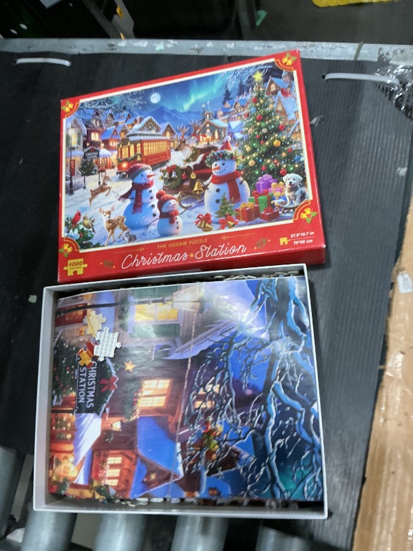 View 2 of 1000 Piece Christmas Puzzle for Adults Jigsaw Puzzle Medium Difficulty Fun Jigsaw Puzzle Gifts for Kids Age 8-10 and Up Christmas Puzzles 1000 Pieces(27.56 x 19.68 Inch)