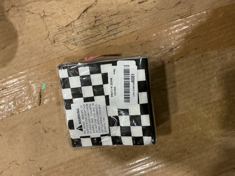 Photo 1 of 100 Pack Black and White Checkered Flag Party Napkins Disposable Race Car Birthday Party Supplies Racing Car Theme Party Paper Lunch Napkins for Baby Shower Kids Men Party Decorations Favors