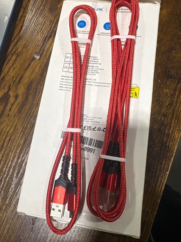 Photo 1 of **MISSING ONE**
JSAUX Micro USB Charger Cable, (3-Pack 3.3ft+6.6ft+10ft) for Android Charger Micro USB to USB A Nylon Braided Cord Compatible with Samsung Galaxy S6 S7 Edge Note 5, Kindle and More-Red