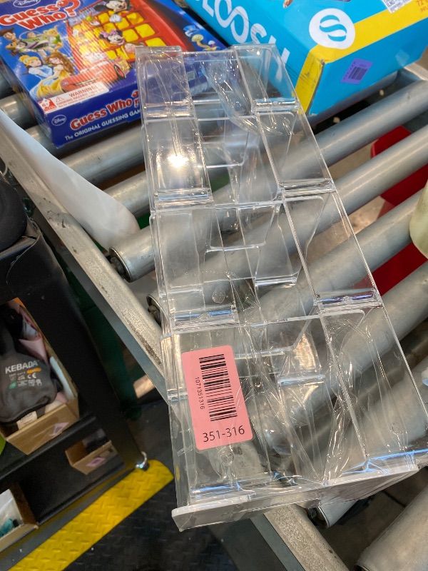 Photo 1 of [MINOR DAMAGE] AMZABBY 2 Pack Acrylic Purse Organizer for Closet, 8-Slot Bag & Purse Organizer, No Assembly, Clear Handbag Storage Shelf .for Shelf Divider Handbags, Clothes, Sweater