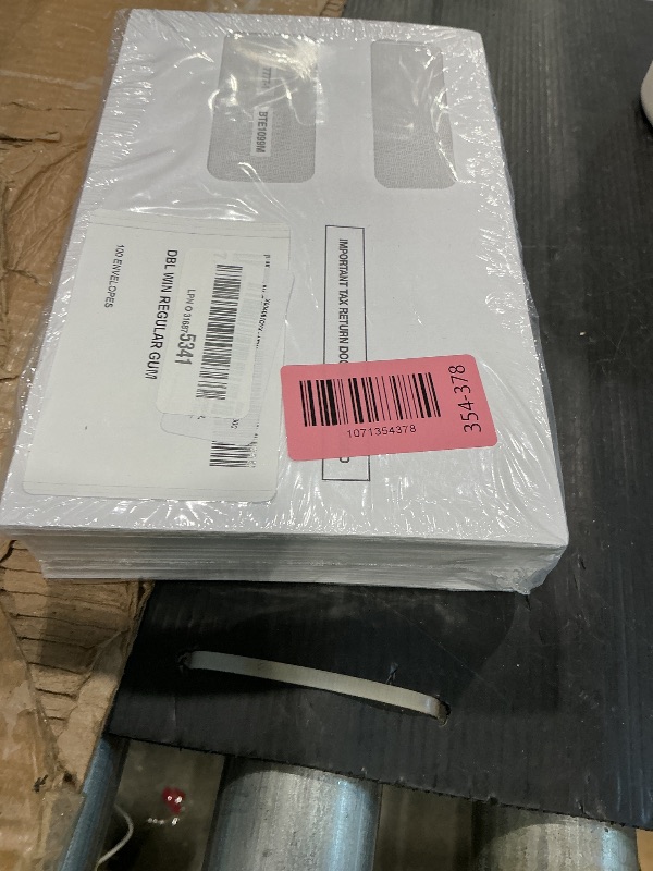Photo 1 of 100 1099 Envelopes Designed For 1099 Misc, INT, 1099-R, And 1095-C, Laser Forms from Quickbooks or Similar Tax Software -Double-Window Security Envelope, Gummed Flap, 5 5/8 Inch x 9 Inch Pack of 100