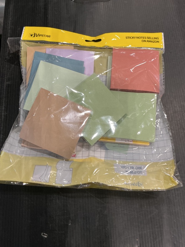 Photo 1 of (18 Pack) Sticky Notes 3x3 in Post, Vintage Colors, Sticky Pads, Strong Adhesive, Recyclable, Self-Stick Pads, Easy to Post for Home, Office, Notebook