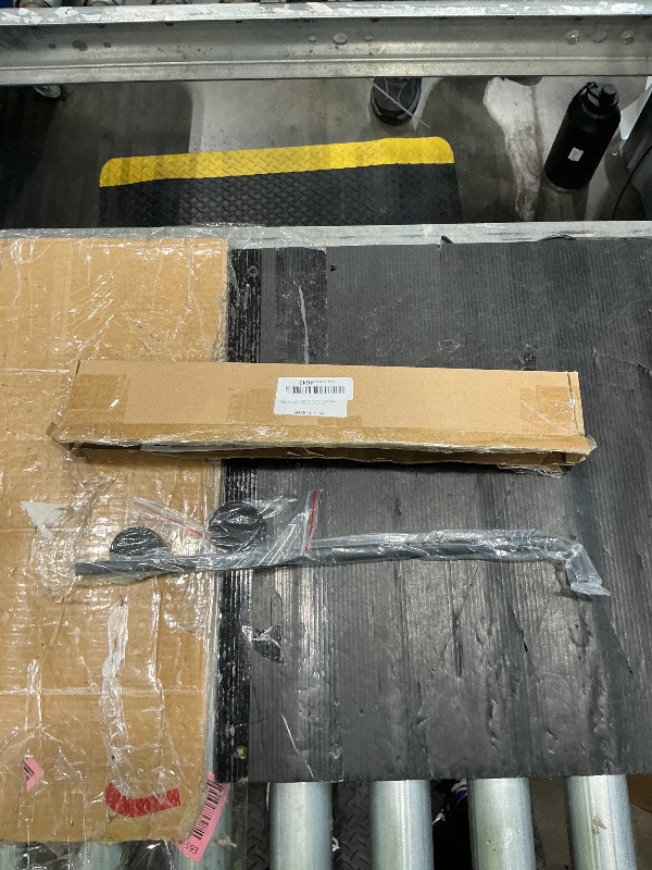 Photo 1 of 1 Pack Magnetic Curtain Rod for Doors, French Door Curtain Rods Adjustable 18-30 Inch, 1/2 Inch Diameter, Magnetic Cafe Curtains Rod, Black