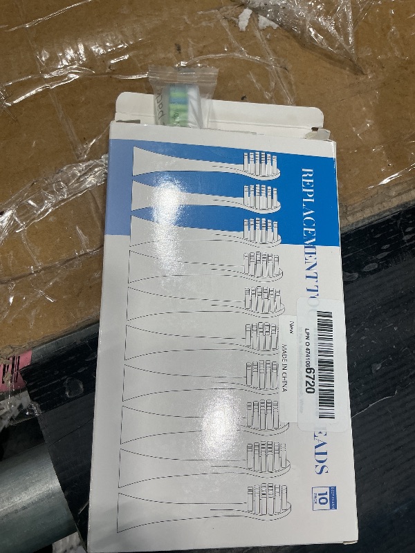 Photo 1 of 10 Pack Replacement Toothbrush Heads Compatible with 7am2m Electric Toothbrush AM100 AM105 AM111 AM101, Electric Toothbrush Heads with Dustproof Covers, White
