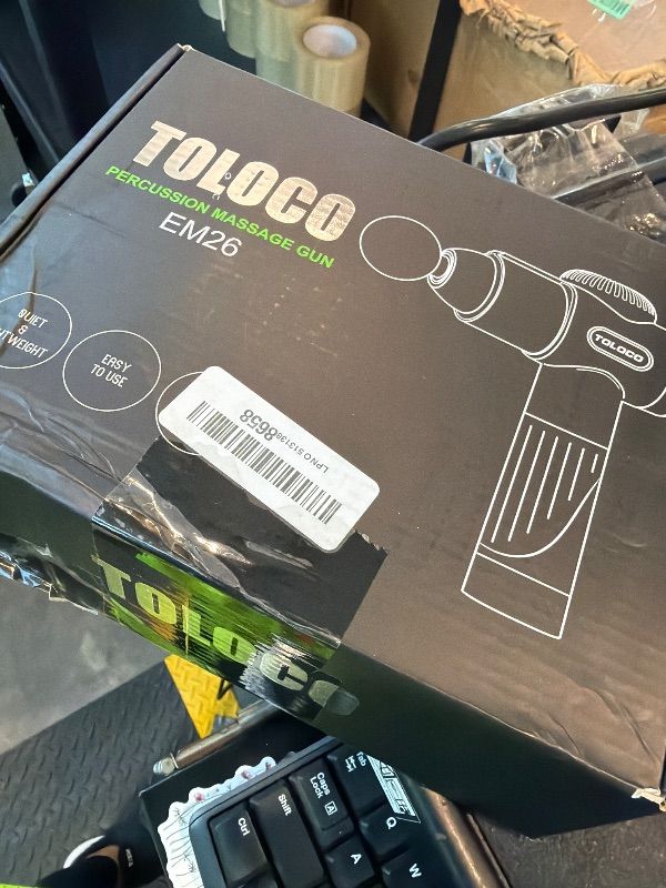 Photo 1 of **UNTESTED**
TOLOCO Massage Gun, Deep Tissue Back Massage for Athletes for Pain Relief, Percussion Massager with 10 Massages Heads & Silent Brushless Motor, Valentines Day Gifts for Him Her, Black