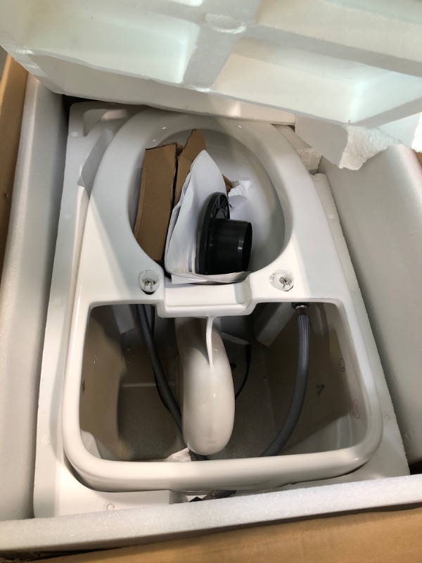 Photo 1 of ** sold as i no refund/return** see comments 

Glendan Smart Toilet Auto Flush: Elongated Heated Seat Tankless Toilet, Off Seat Dual Flush Electric One Piece Toilet for Bathrooms, Night Light,Remote,Pre Wetting,Soft Close Seat&Lid,ADA Comfort EXTERIOR ONL