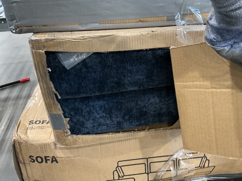 Photo 1 of *PARTIAL SET*
Marsail Modular Sectional Sofa 110.6" U-Shaped Modern Comfy Cloud Couch, 5-Seat Chenille Deep Seat Sofa with Throw Pillow & Movable Ottoman for Living Room, Bedroom and Apartment, Navy Blue