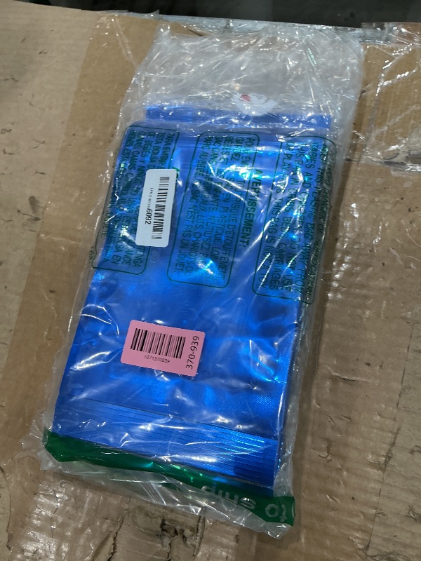 Photo 1 of 100 PCS Smell Proof Mylar Bags, Resealable Packaging Sealable Bags Stand Up Aluminum Foil Pouch Bags with Clear Window for Food Storage, Jewelry,Cookie,Small Business Packaging (Blue, 6.3 x 9.5 Inch)
