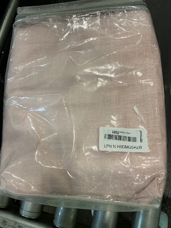 Photo 1 of *PARTIAL SET - See Clerk Notes*
Pinch Pleated Blackout Curtain Panels with Full Blackout Liner Linen Texture Window Treatment Sets with Back Tab for Living Room Bedroom Thermal Insulated Drape with 9 Hooks, 40"x90"x2, Pink