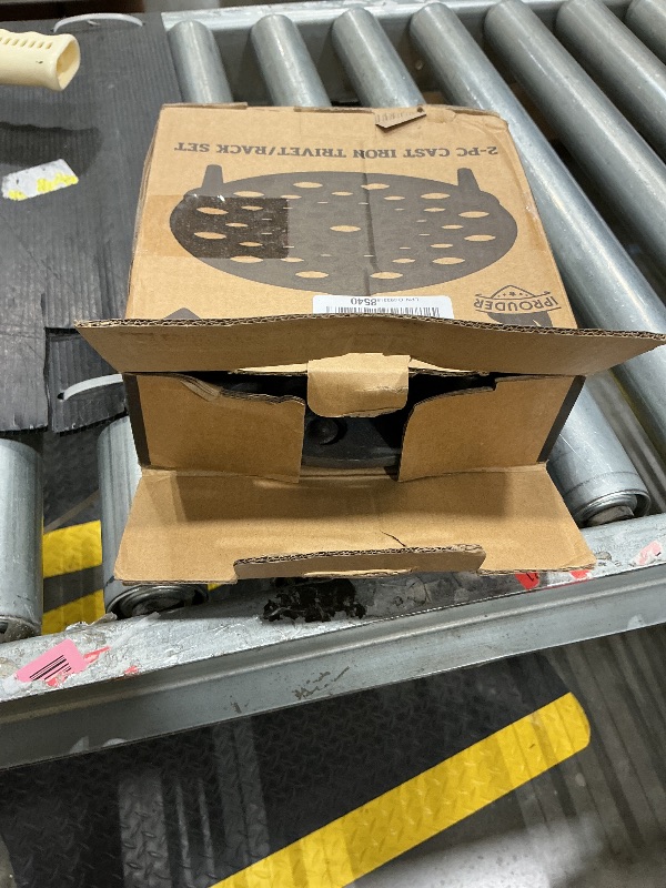 Photo 1 of *MAJOR DAMAGE*
IPROUDER Cast Iron Trivet 2 PCS Set, 8-inch, Meat Rack, Cast Iron Grate for Dutch Ovens, Raise Food in Dutch Oven, Used as Burner Diffuser, Use Directly on Camp Fire, Used as Trivet on Table