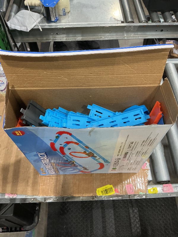 Photo 1 of ?Slot Car Race Track Sets with 360° Thrill Loops & 4 High-Speed Cars, 64 Pcs Large Flexible Racing Track for Kids Ages 3-5 4-8 8-12, Race Car Toys Gift for Boys Girls Birthday Christmas