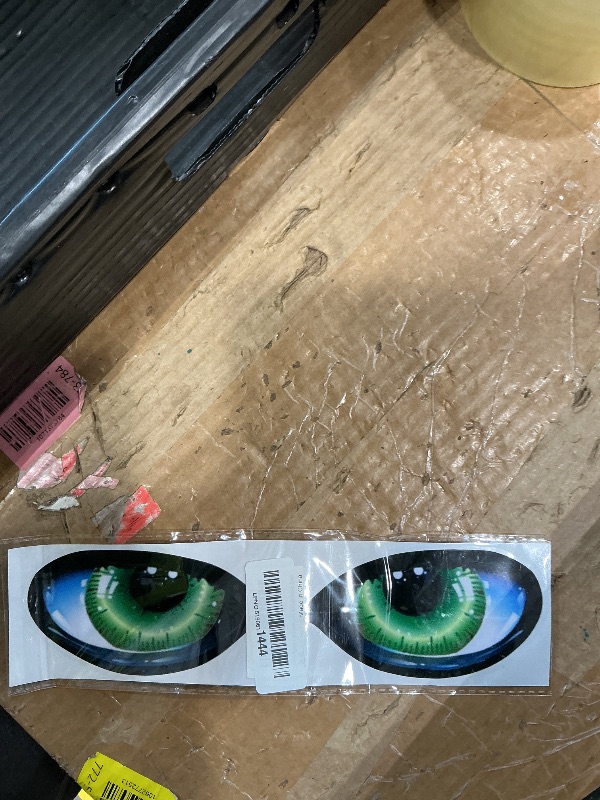 Photo 1 of 1 Pair Funny Cat Green Eyes Car Decal Sticker, 3D Decal Sticker for Auto Car Side Mirror L+R Rearview, Auto Side Rearview Mirrors Stickers Fit for All Cars(Green Eyes)
