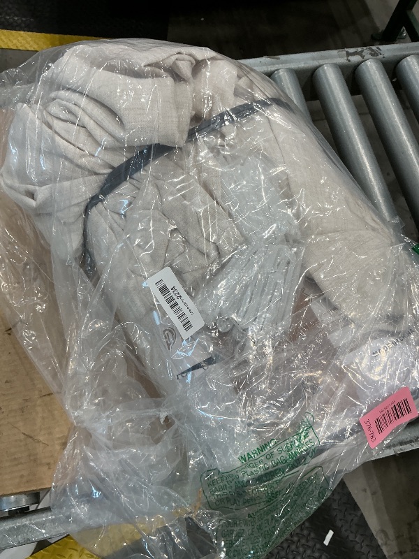 Photo 1 of 100 Inch Extra Wide Linen Sheer Curtains 84 Inch Long 2 Panels Set for Living Room, Pinch Pleated Light Filtering Farmhouse Nursery Room Curtain 100 x 84 Large Window Track System Semi Through Drapes