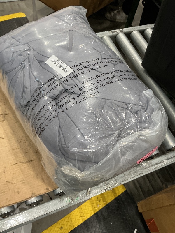 Photo 1 of 100% Viscose Made from Bamboo Comforter for Hot Sleepers, Hypoallergenic Breathable Summer Cooling Duvet Insert, Cloud Soft Silky Marshmallow Puff Feel, All Season King Size (102x90 Inches, Grey)