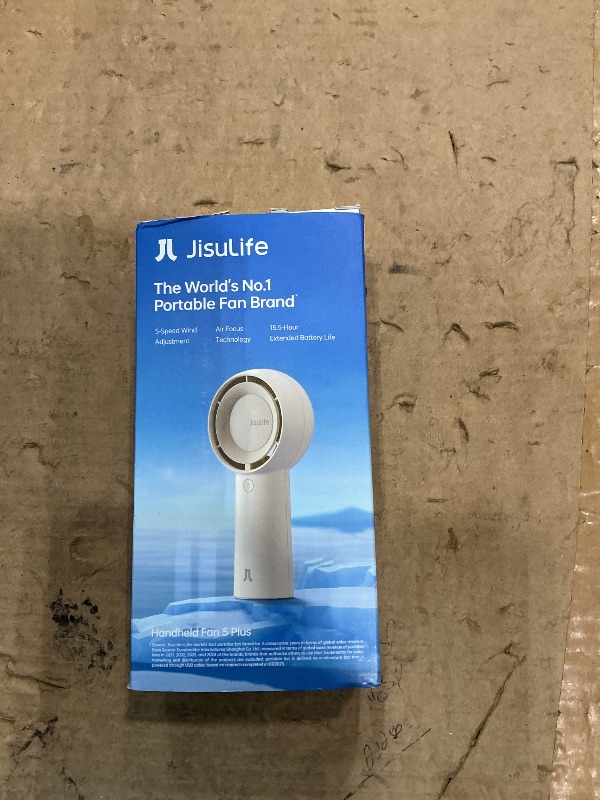 Photo 1 of **UNTESTED**
JISULIFE Handheld Portable Turbo Fan [16H Max Cooling Time], 4000mAh USB Rechargeable Personal Battery Operated Mini Small Pocket Fan with 5 Speeds for Travel/Outdoor/Vacation/Concerts - Brown