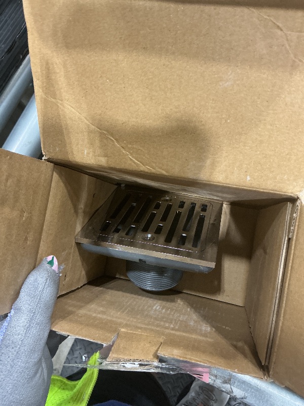 Photo 1 of **USED - MINOR DAMAGE**
Delta DT062412 4" Tile-in Square Shower Drain - Chrome