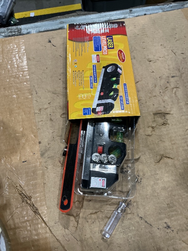 Photo 1 of **UNTESTED**
Laser Level Tool Multipurpose Laser Level Line Laser Kit With triangle bracket for Picture Hanging, cabinets Walls by AikTryee