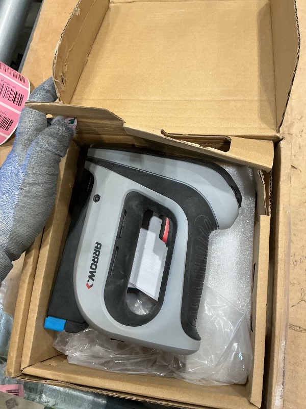 Photo 1 of **UNTESTED**
Arrow Cordless Staple Gun Kit, Electric Stapler with 3750 Pieces T50 1/4", 3/8", 1/2" Staples, for Upholstery Professional and DIY Projects, T50DCD