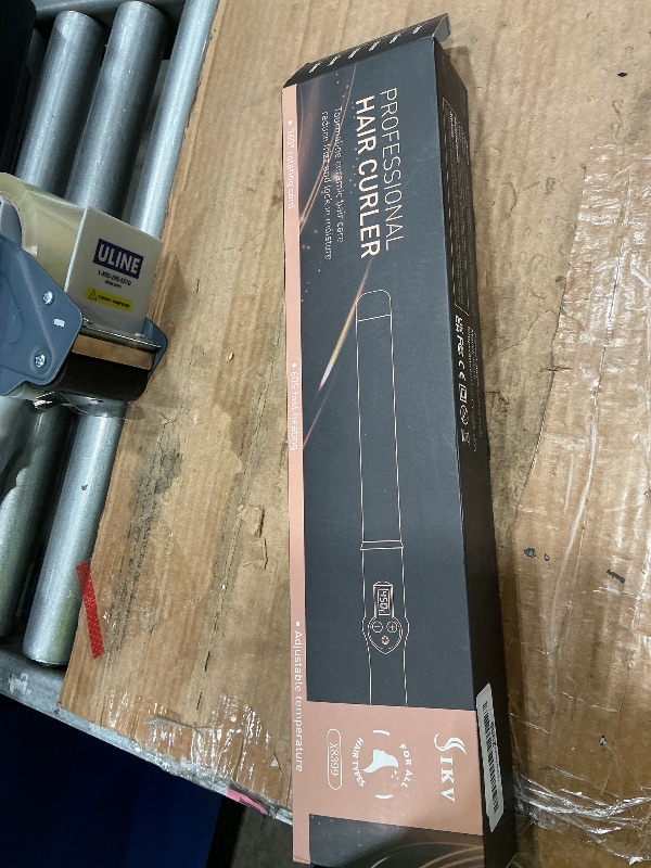 Photo 1 of 1 1/2 Inch Large Curling Wand for Long Hair, 1.5 Inch Dual Voltage Hair Curling Iron Wand Ceramic Extra Long Barrel,10 Adjustable Temp