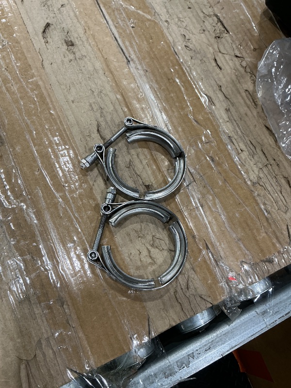 View 2 of 1.5 Inch Exhaust V Band Clamp 1.5" Stainless Steel V-Band Clamp Perfect For Turbo Downpipes Exhaust Systems 1.5in SS Vband For Performance Exhaust Pipes Downpipe Down Pipe