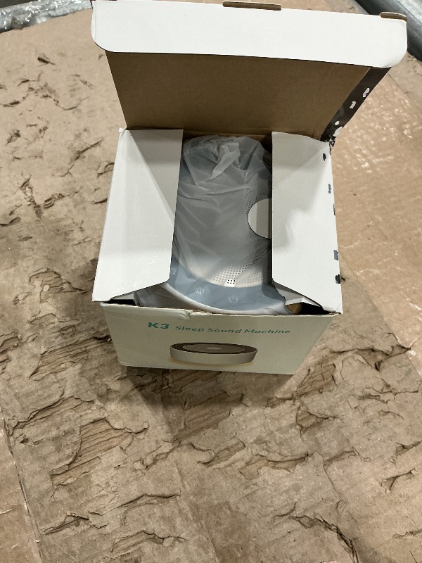 Photo 1 of ***MISSING THE CHARGER ** Kipcush White Noise Machine with Night Light – Nursery Sound Machine with Soft Non-Glare Lamp, 30 Soothing Sounds, 8 Color Lights, Up to 8-Hour Timer for Baby & Adults