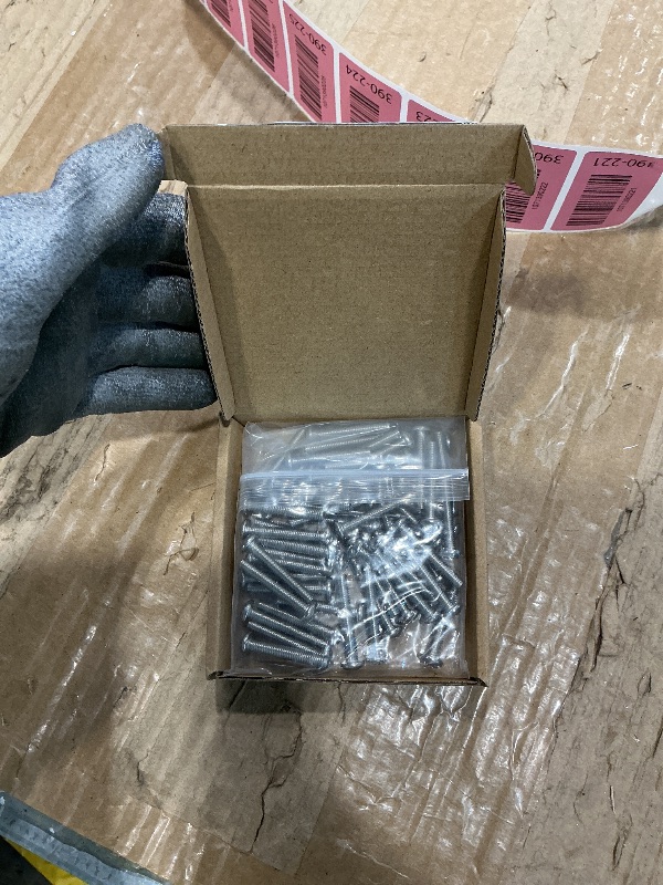 Photo 1 of #10-32 x 1-1/4" Pan Head Machine Screw, Phillips Drive, 304 Stainless Steel 18-8, Bright Finish, Fully Machine Thread, 50 Pcs