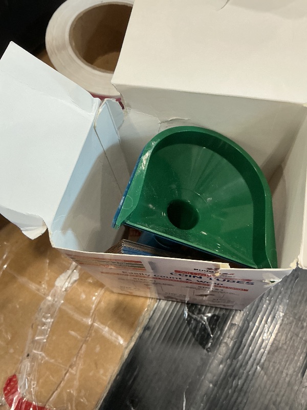 Photo 1 of *MISSING PARTS - see clerk notes*
Coin Storage & Sorter Tubes 4 Color – Coded Coin Counters Tubes and Assorted Coin Wrappers