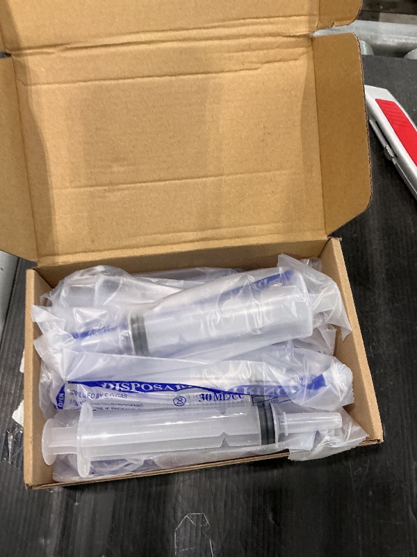 Photo 1 of 10 Pack Plastic Syringe Liquid Measuring Syringes Without Needle for Epoxy Resin, Craft, Scientific Labs, Feeding Pets Animals, Oil or Glue Applicator (30 ML)