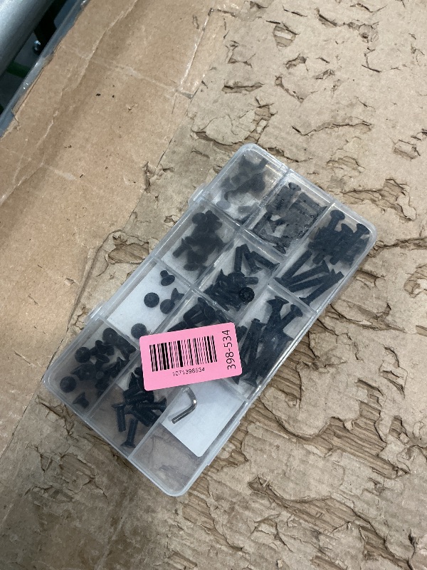 Photo 1 of 100 PCS M5 x 12mm Flat Head Socket Cap Screws Bolts, 10.9 Grade Carbon Steel Countersunk Allen Bolts, Full Thread, Black Coating, Screwdriver Included