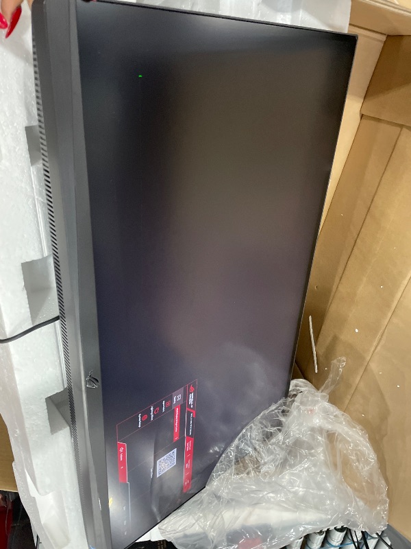 Photo 1 of **PLEASE SEE PROCESSOR PHOTOS TO SEE DAMAGE TO SCREEN** ASUS ROG XG27ACMG 27" 1440p 270Hz Gaming Monitor