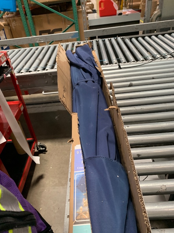 View 2 of ** PARTS ONLY UMBRELLA ONLY STAYS TILTED. LIGHTS ARE NOT FUNCTIONAL.**
Blissun 9 ft Solar LED Patio Umbrella with Tilt and Crank (Navy Blue)