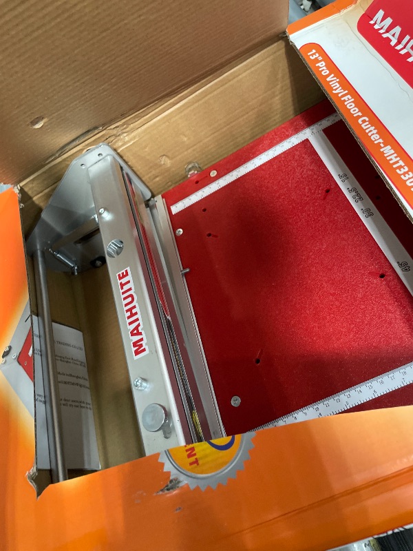 Photo 1 of 10mm Thick Floor Cutter - 13" Pro Vinyl Floor Cutter for LVP, LVT, WPC, SPC, PVC, VCT, Rigid Core Vinyl Flooring - Honing Stone Included - Manual Operation, No Electricity, No Noise