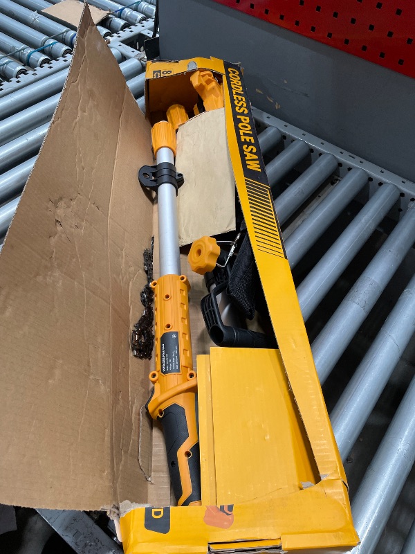 View 3 of **MISSING BLADE AND BATTERY** SHOHO Cordless Pole Saw Compatible with Dewalt 20V Max Battery (Tool Only)