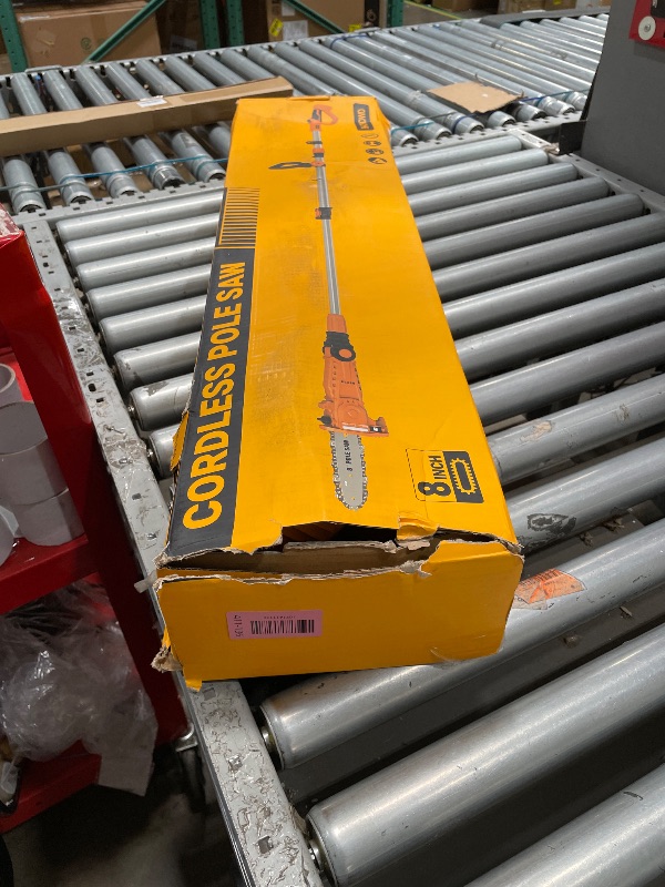 View 2 of **MISSING BLADE AND BATTERY** SHOHO Cordless Pole Saw Compatible with Dewalt 20V Max Battery (Tool Only)