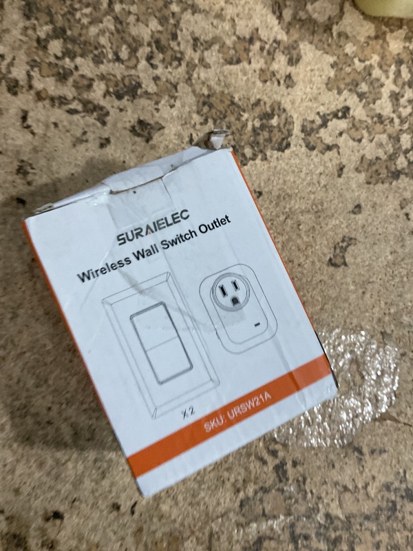 View 2 of **MISSING PLUG** SURAIELEC Wireless Wall Switch Remote Control Outlet Set