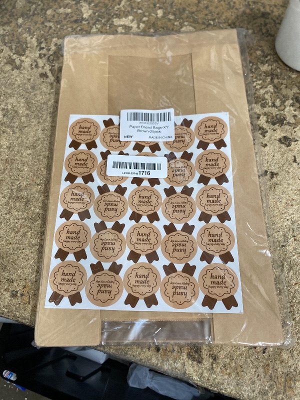 View 2 of 25PCS Paper Sourdough Bread Bags, Disposable Bread Bag for Homemade Bread