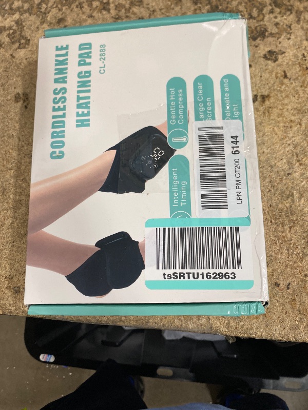 View 2 of 2 Pack Cordless Ankle Massager with Heat, FSA Eligible Heated Foot Massager for Neuropathy, Ankle Heating Pad with Massage, Triple Therapy Ankle Wrap for Plantar Fasciitis, Gray
