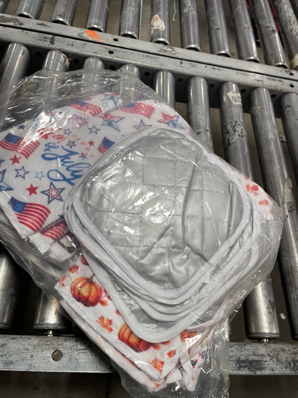 View 2 of *** MISSING PIECESE *** LOYIM 40 Pcs Seasonal Oven Mitts and Pot Holders Bulk 4th of July Baking Mitts Summer Heat Resistant Mat 250th Anniversary Patriotic Oven Gloves Holiday Potholders for Women Gift