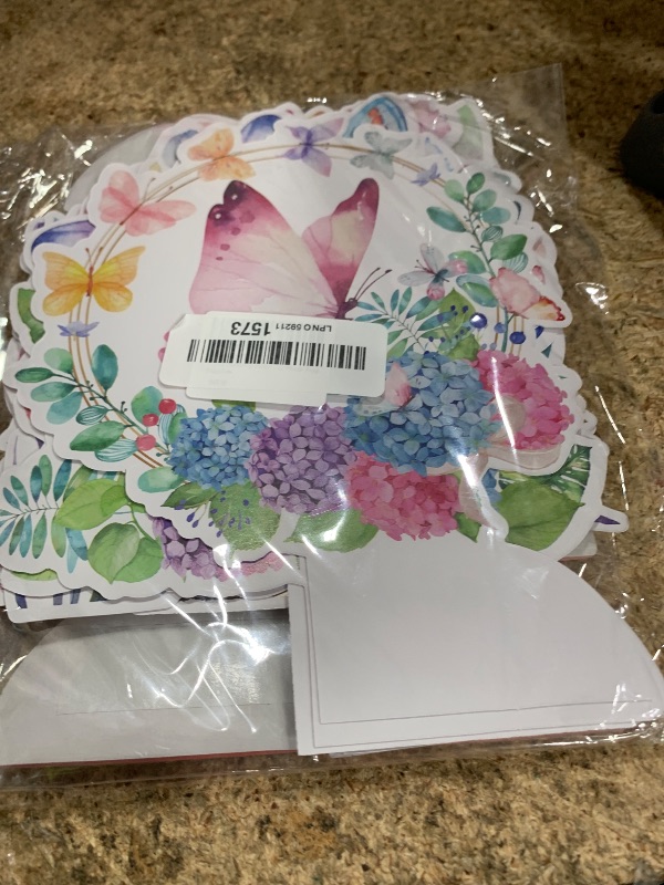 Photo 1 of 10pcs Butterfly Party Decorations - Spring Pink Purple Butterfly Flowers Centerpieces 3D Table Honeycomb Toppers for Girls Baby Shower Party Photo Prop Supplies