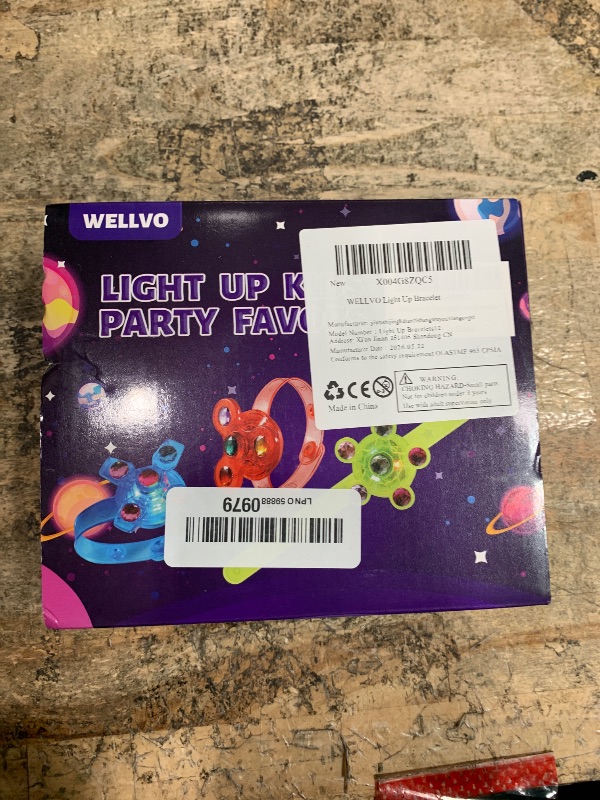 Photo 1 of 12 Pack LED Light Up Fidget Spinner Bracelets Party Favors for Kids 4-8 8-12, Glow in The Dark Party Supplies, Birthday Gifts, Treasure Box Toys, Goodie Bags Stuffers for Kids