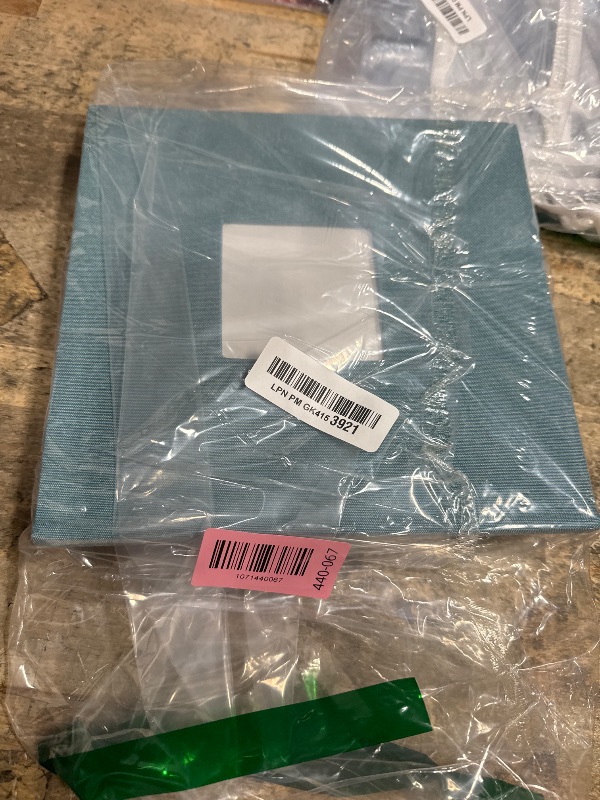 Photo 1 of 1DOT2 Photo Album with Writing Space, 100 Pages, Linen Cover, Cyan Blue