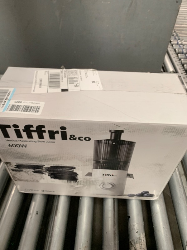 Photo 1 of ***COULD NOT GET TO POWER ON ***Tiffri&Co 3-in-1 Cold Press Juicer, 6" Wide Chute Masticating Juicer