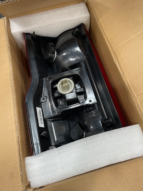 View 3 of **HAS A CHIP IN CORNER**Lathsy Tail Light Assembly for 2023-2025 Ford F250-F450 Super Duty (Left, Red)