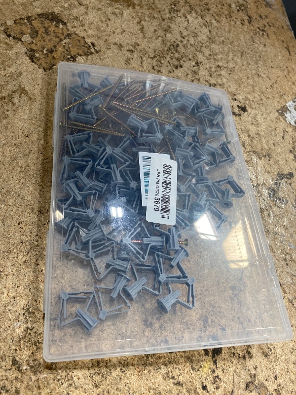 Photo 1 of 100 pcs Drywall Anchors, Hollow-Wall Anchors with Screws