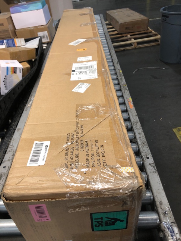 Photo 1 of ***FACTORY SEALED - OPENED FOR INSPECTION***  ***TRUCK/TRAILER PICKUP ONLY***Amazon Basics Smart Box Spring Bed Base, 9-Inch Height Mattress Foundation, Tool-Free Easy Assembly, Metal Frame, Cal King, 83" x 71" x 9", White